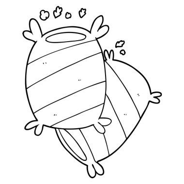 vektör çizim karikatür yastıklar