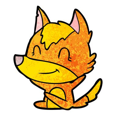 Tilki çizgi film karakteri vektör çizim