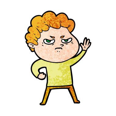 vektör çizim karikatür kızgın adam