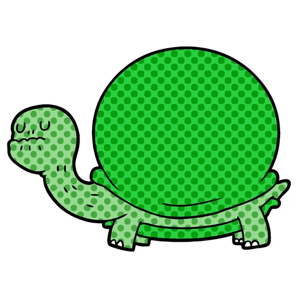 Vector Illustration Cartoon Tortoise — Stock Vector