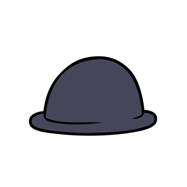 Vector Illustration Cartoon Bowler Hat — Stock Vector