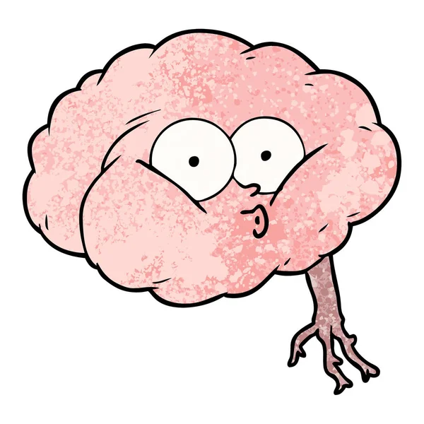 Vector Ilustración Dibujos Animados Cerebro — Vector de stock