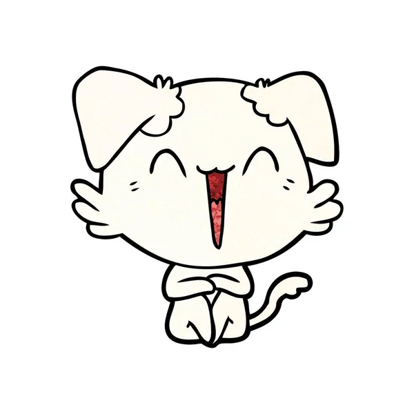 快乐小狗卡通 — 图库矢量图片