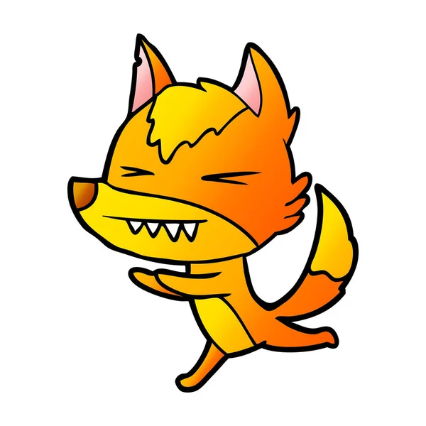 Vektor Illustration Der Fuchs Cartoon Figur — Stockvektor