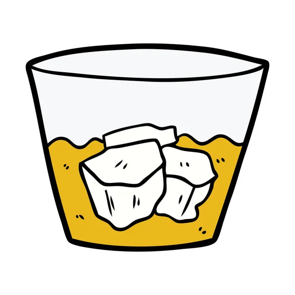 Cartoon Whisky Glas — Stockvektor