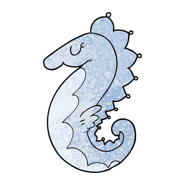 Vektör Çizim Karikatür Deniz Atı — Stok Vektör