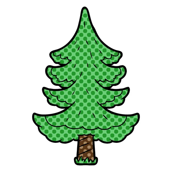 Vektor Illustration Tecknad Träd — Stock vektor