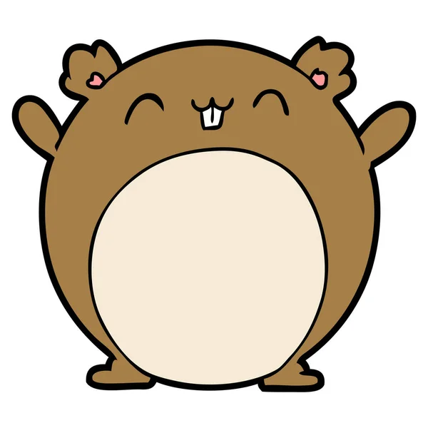 Vektor Illustration Cartoon Hamster — Stock vektor