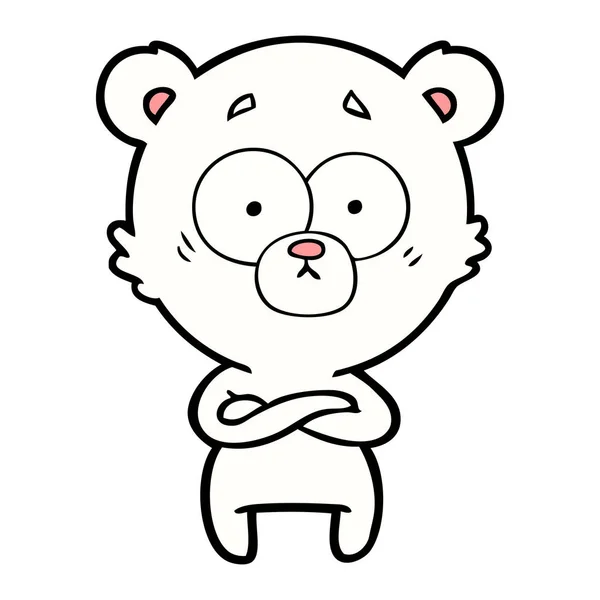 Vector Illustration Polar Bear Cartoon — 스톡 벡터