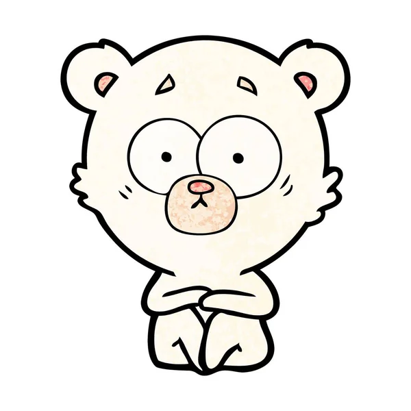 Eisbär Cartoon Überrascht — Stockvektor