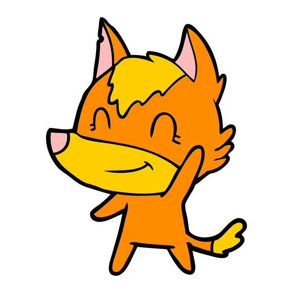 Vektor Illustration Der Fuchs Cartoon Figur — Stockvektor