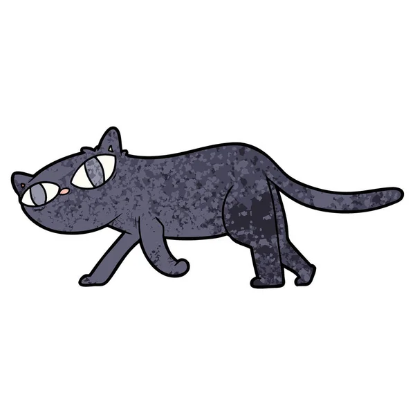 Vektor Illustration Tecknad Katt — Stock vektor