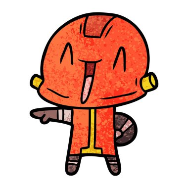 Çizgi film robotunun vektör çizimi 