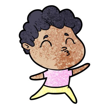 surat asmayı çizgi film adam vektör çizim