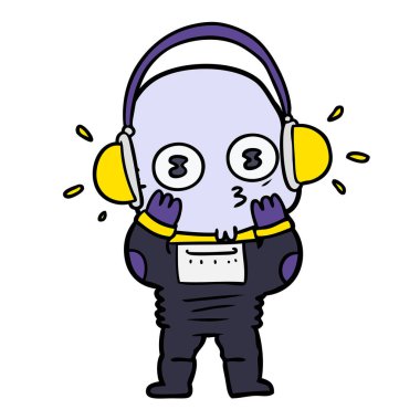 çizgi film garip kel uzay adamı