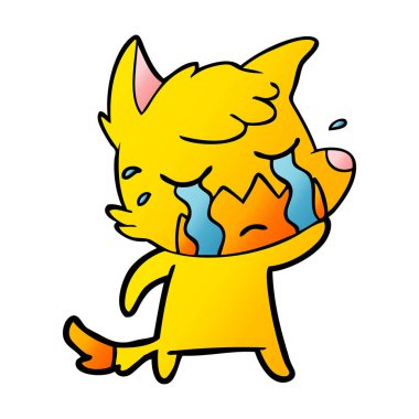 üzgün küçük tilki çizgi film karakteri