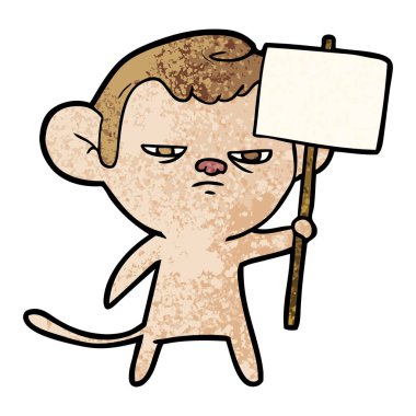 Çizgi film maymununun vektör çizimi