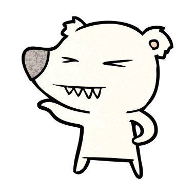 Kutup Ayısı Çizgi Filminin Vektör İllüstrasyonu