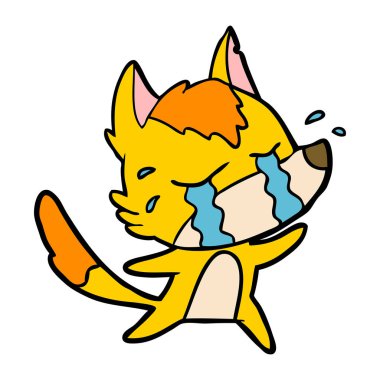 Tilki çizgi film karakteri vektör çizim