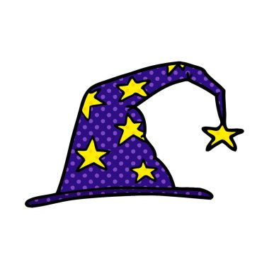 vektör çizim karikatür Sihirbazı şapka