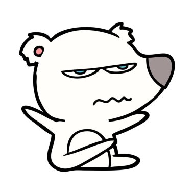 Kutup Ayısı Çizgi Filminin Vektör İllüstrasyonu