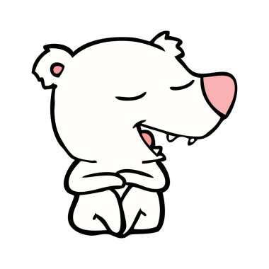 Kutup Ayısı Çizgi Filminin Vektör İllüstrasyonu