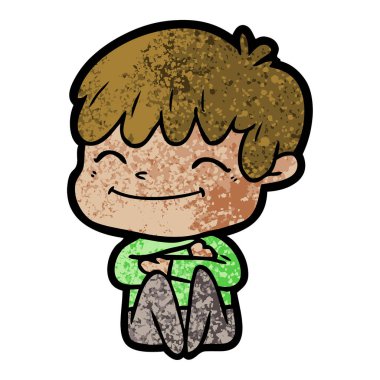 vektör çizim karikatür mutlu çocuk