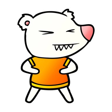 Kutup Ayısı Çizgi Filminin Vektör İllüstrasyonu