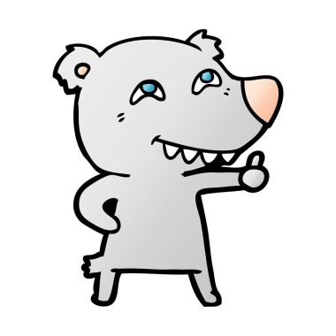 ayı çizgi film karakteri vektör çizim 