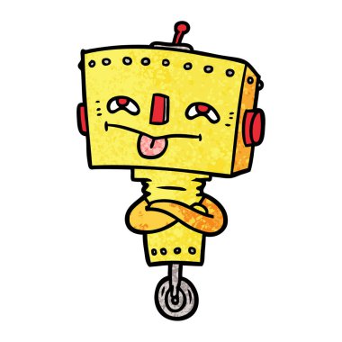 Çizgi film robotunun vektör çizimi 