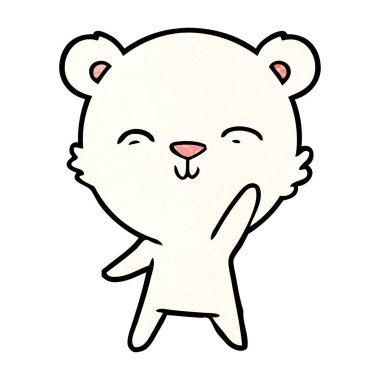 Kutup Ayısı Çizgi Filminin Vektör İllüstrasyonu