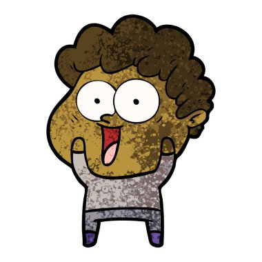 vektör çizim karikatür mutlu adam