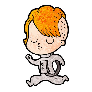 Çizgi filmdeki kadının vektör çizimi