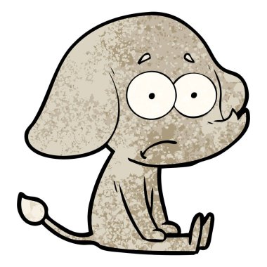 vektör çizim karikatür emin fil