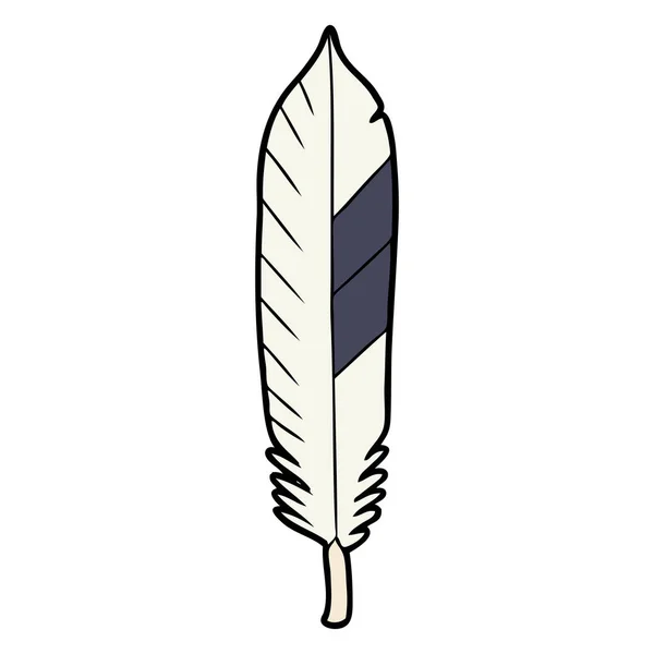 Vector Illustration Cartoon Feather — Stock Vector