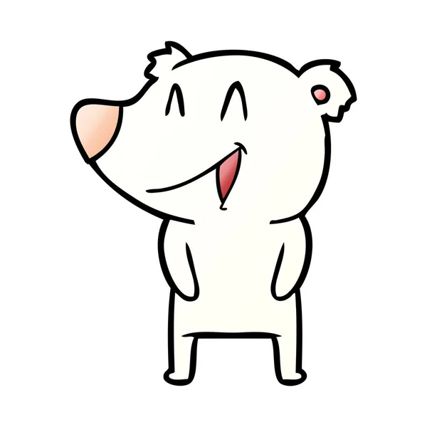 Ilustración Vectorial Dibujos Animados Oso Polar — Vector de stock