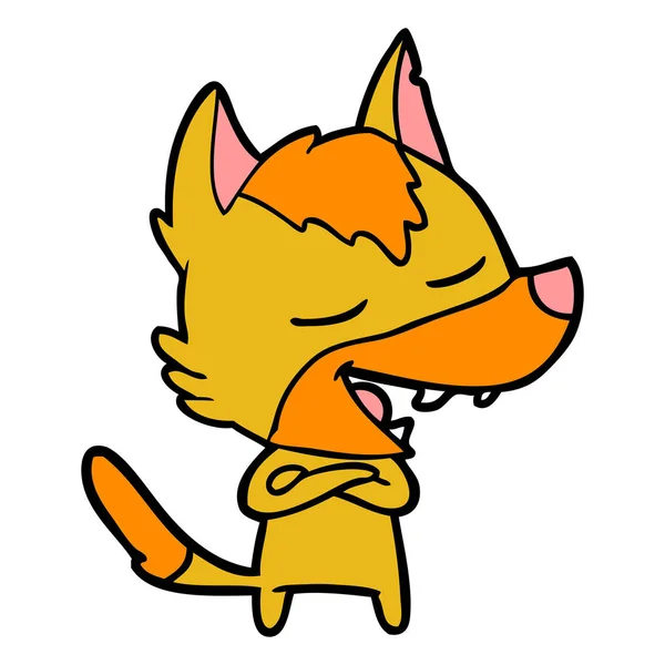 Vektor Illustration Der Fuchs Cartoon Figur — Stockvektor