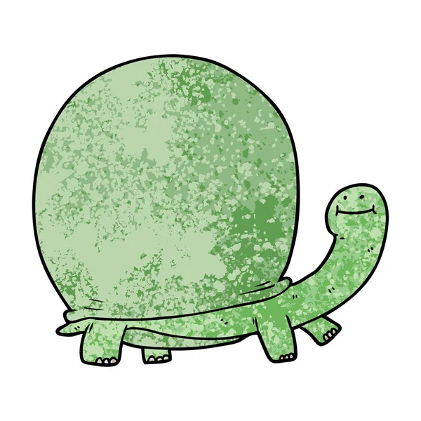 Vektorové Ilustrace Kreslené Želva — Stockový vektor