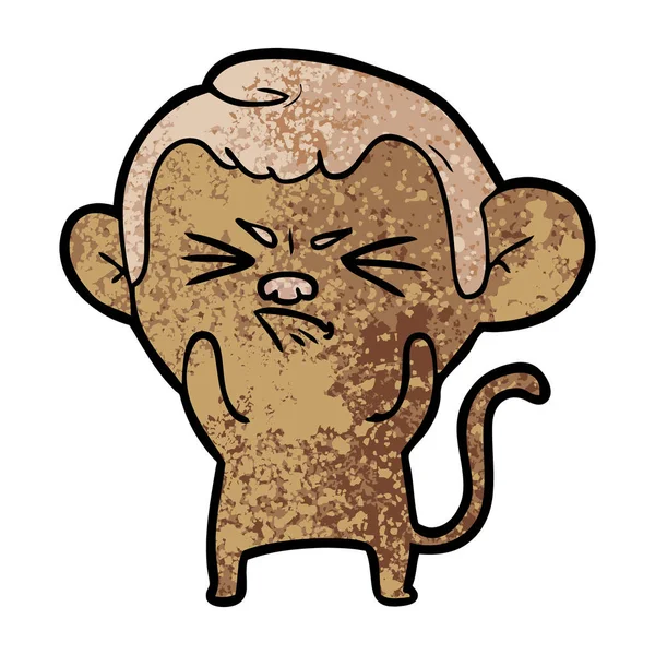 vektör çizim karikatür rahatsız maymun