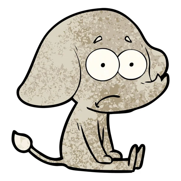 vektör çizim karikatür emin fil