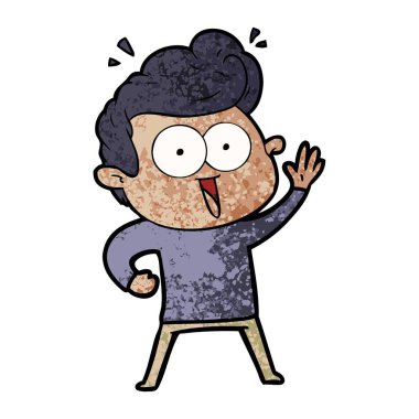  vektör çizim karikatür bakan adam