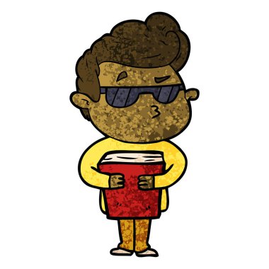 vektör çizim karikatür cool adam