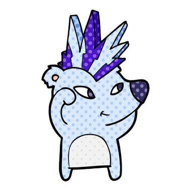 Tatlı çizgi film ayısının vektör çizimi