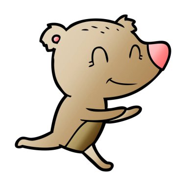 ayı çizgi film karakteri vektör çizim 