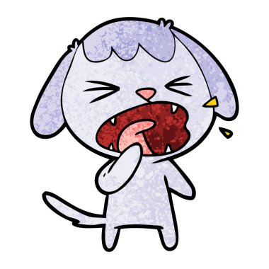 sevimli çizgi köpek havlıyor