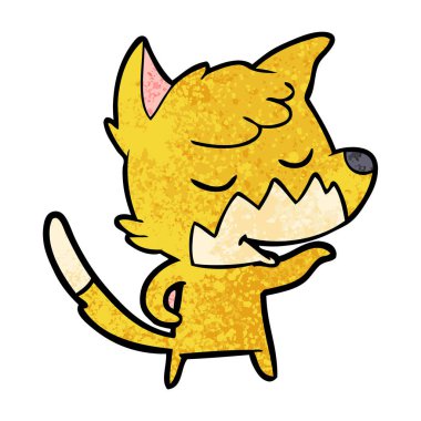 vektör çizim dostu karikatür Fox