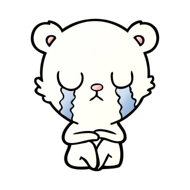 Kutup Ayısı Çizgi Filminin Vektör İllüstrasyonu