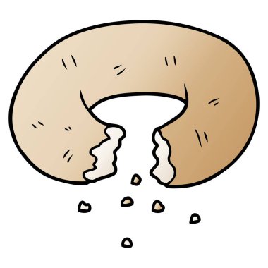 Çizgi film donutunun vektör çizimi