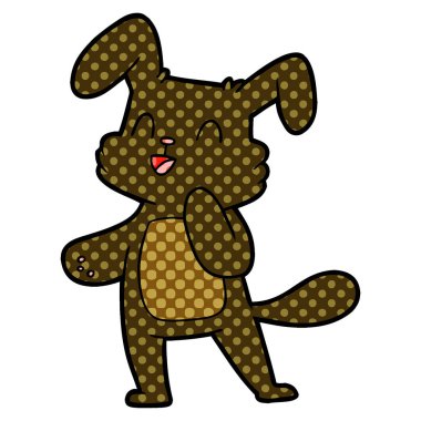 Çizgi film tavşanının vektör çizimi