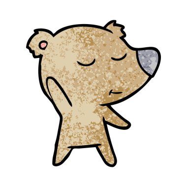 ayı çizgi film karakteri vektör çizim 